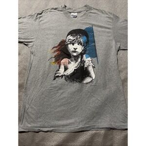 Rare Vintage‎ Les Miserables XL Tshirt 1986 Gray Single Stitch